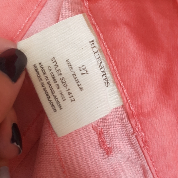 Bluenotes High Waisted Coral Shorts Sz 27 - Picture 4 of 4